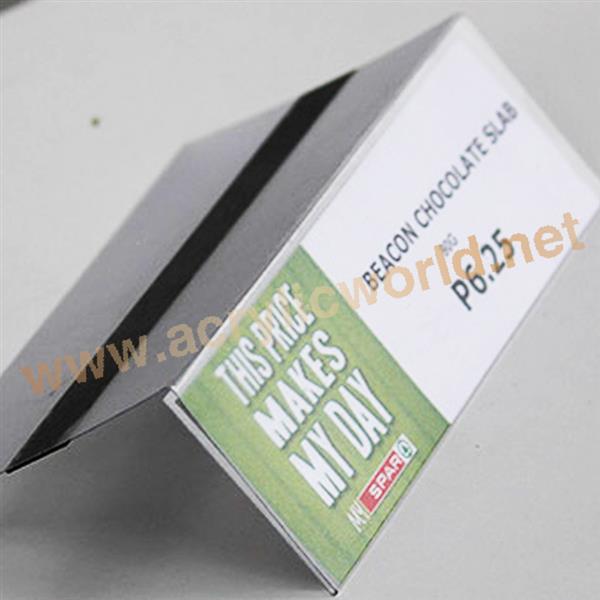 L shape pvc price tag holder price label holder